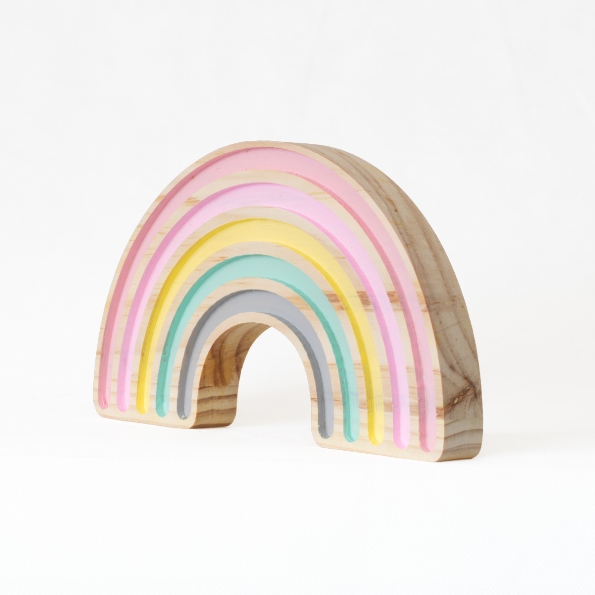 Adorno Arcoiris De Madera Para Cuarto Infantil Boho - Imagen 14