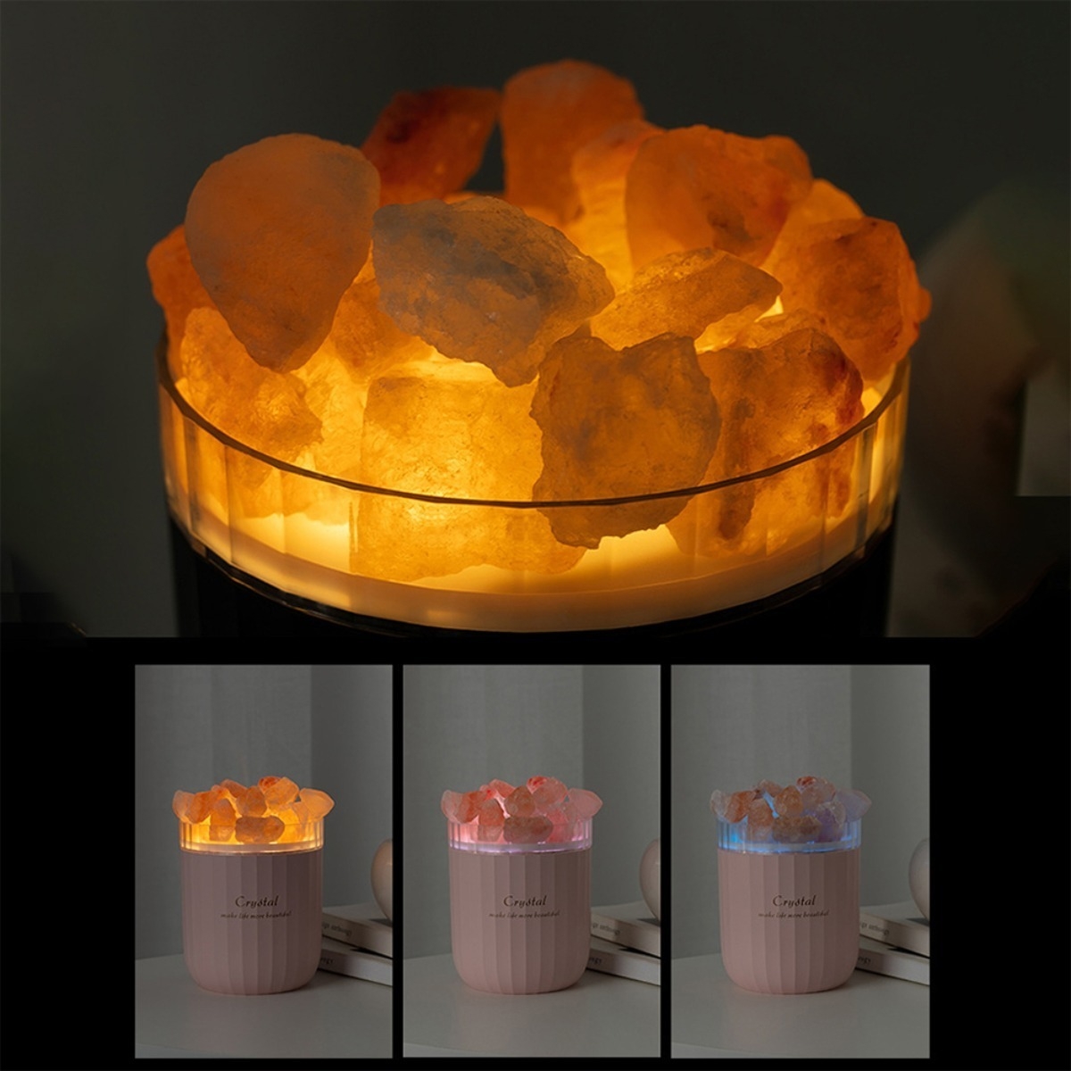Humidificador Inalambrico + Pack Piedras De Sal Aromaterapia - Imagen 7