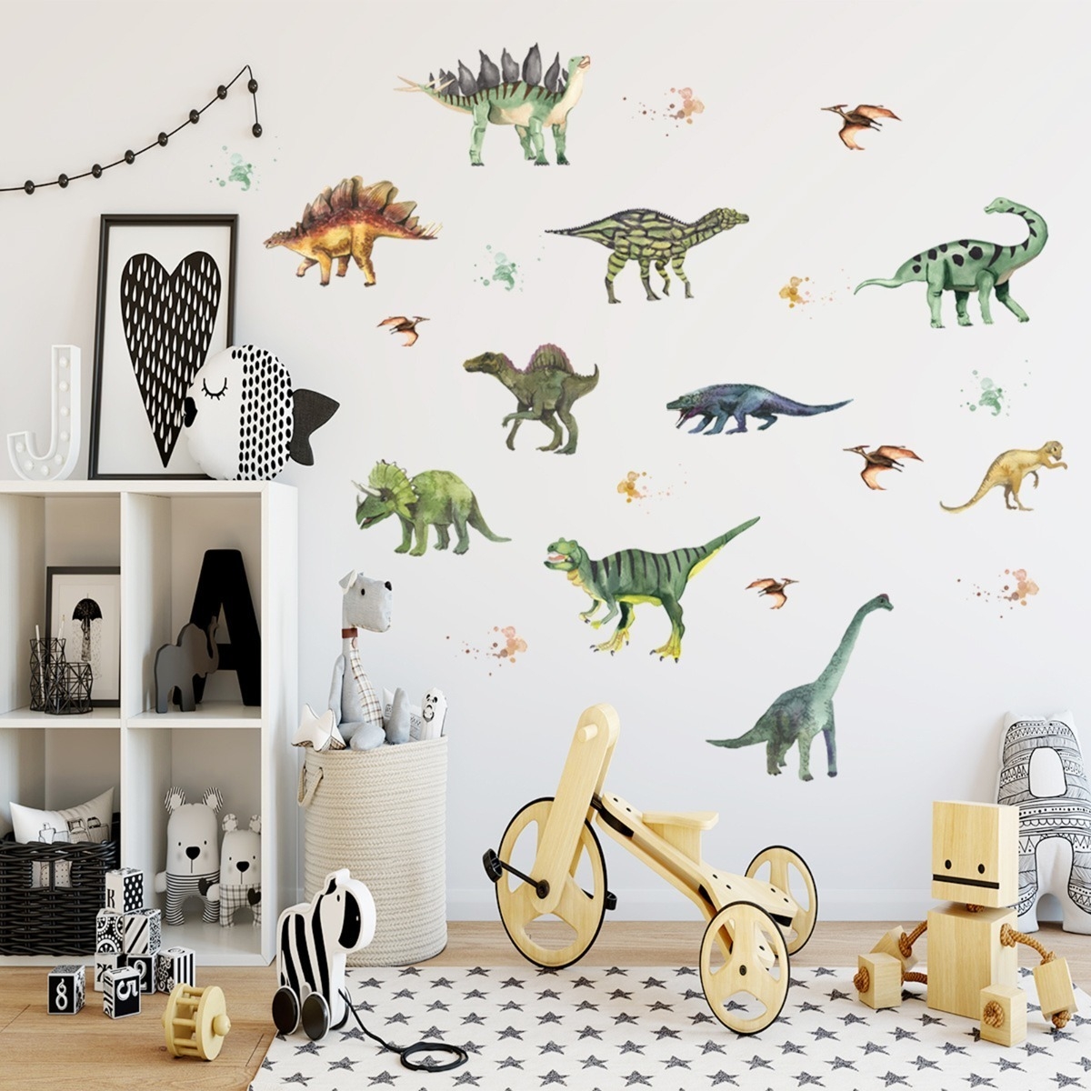 Sticker Adhesivos Wallpaper Dinosaurios Decoración Niños - Imagen 1
