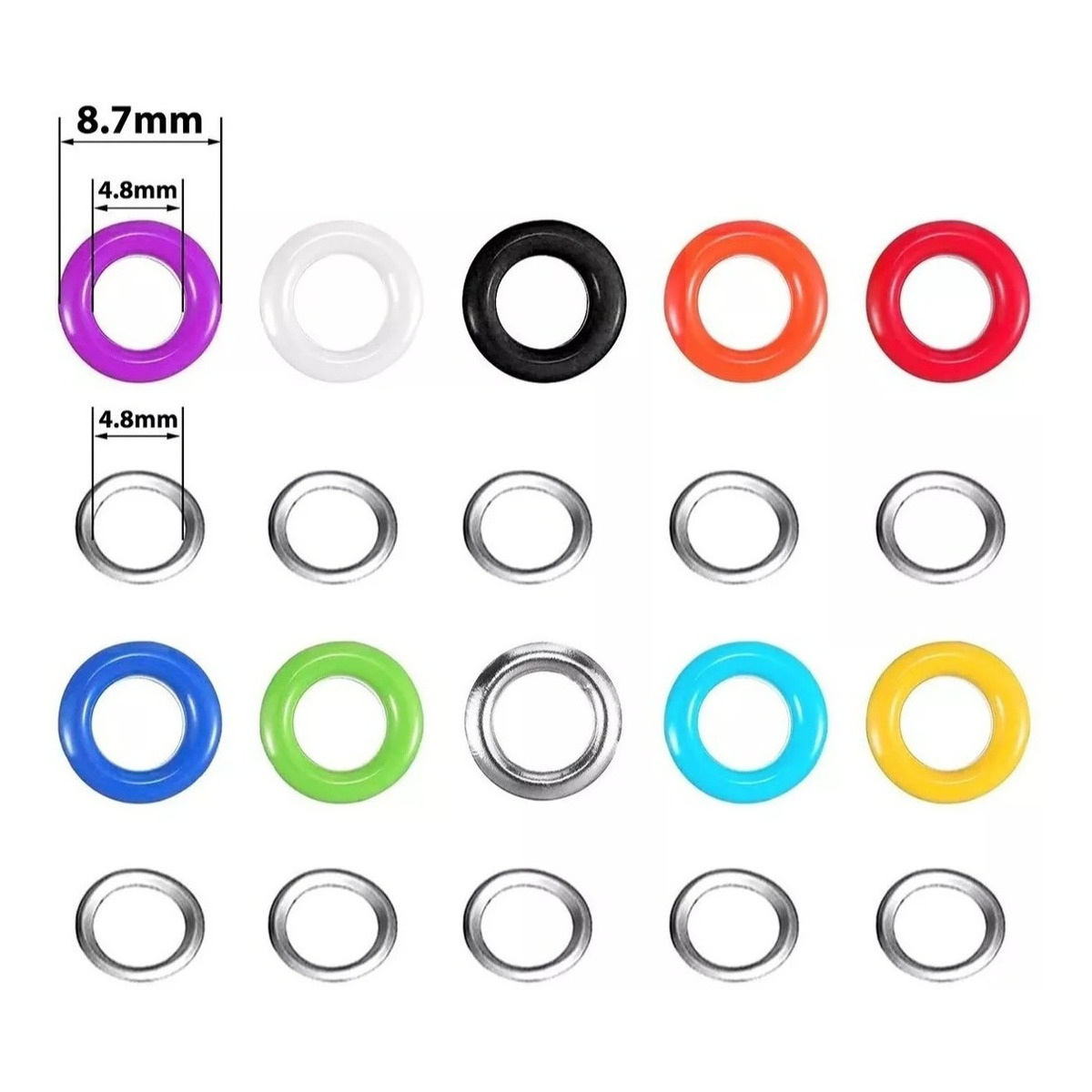 Ojalillos Y Sacabocados Color Set 400 Pcs - Iluminaras- - Imagen 6