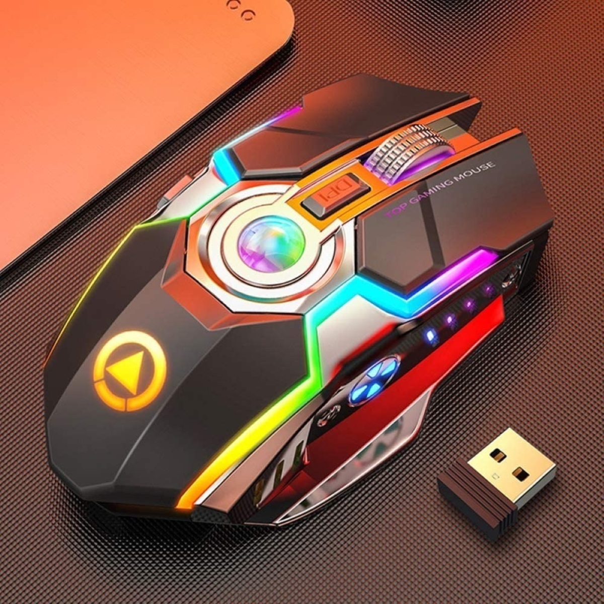 Mouse Juego Inalámbrico Recargable E-sport Game Rgb Ergonomi - Imagen 14