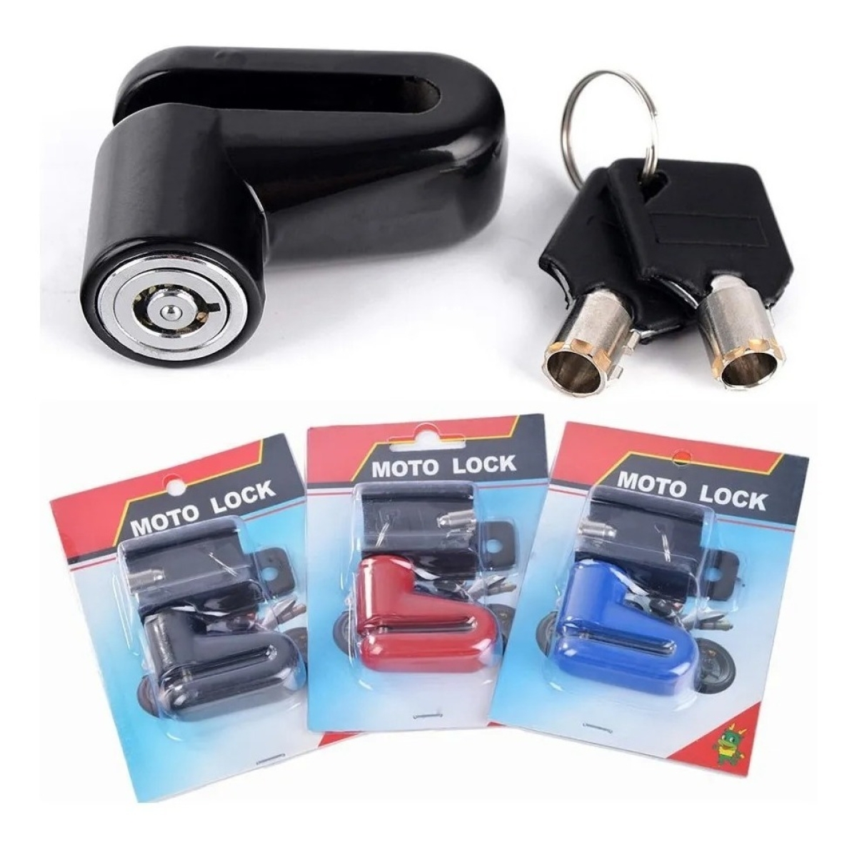 Traba Antirrobo Para Freno De Disco Moto Bici Tranca Candado - Imagen 1
