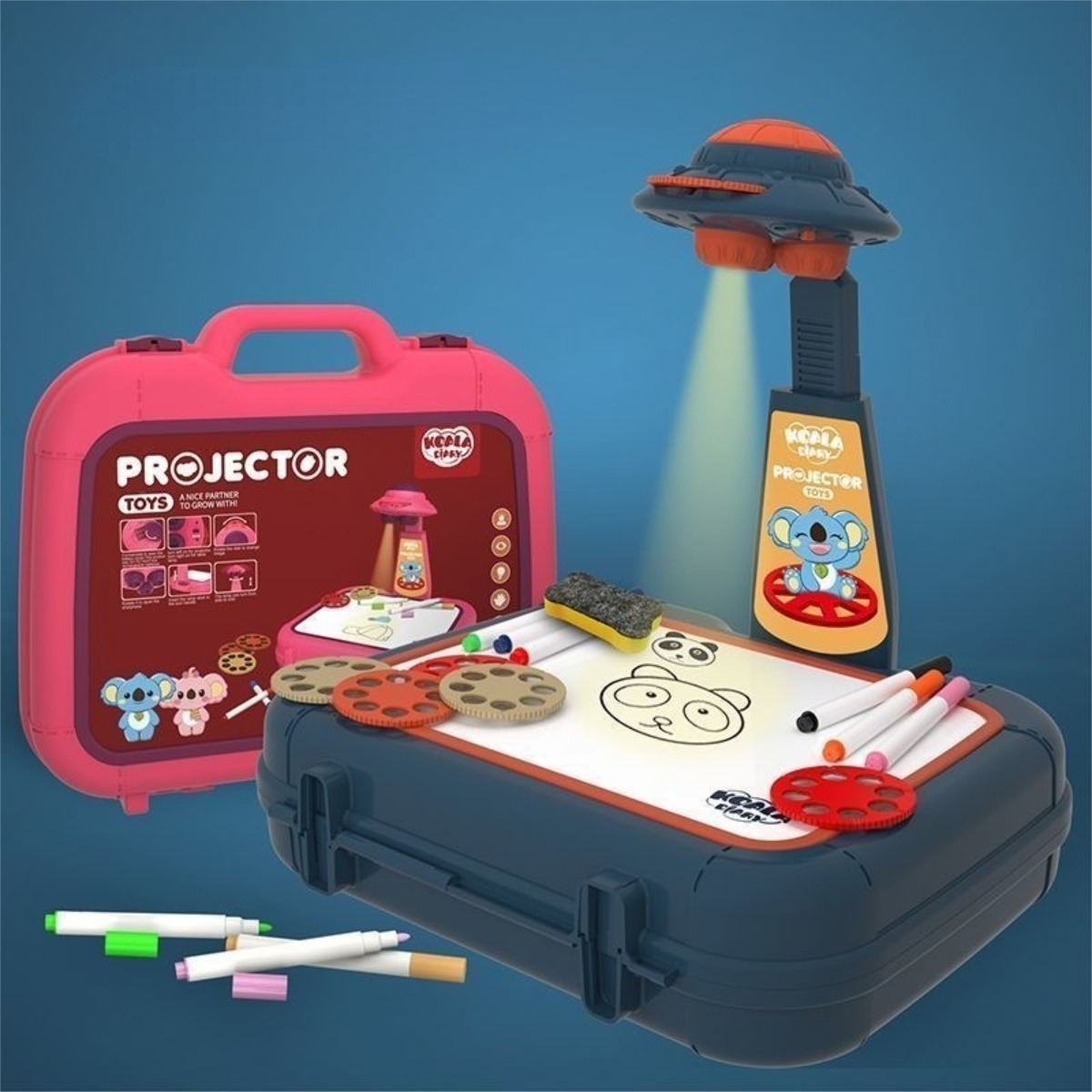Juguete Proyector Para Dibujo Niños Tablero De Mesa - Imagen 14