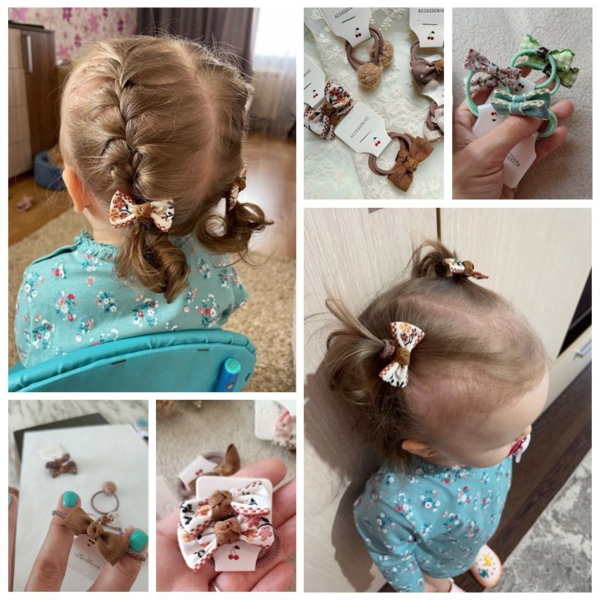 Pack X 5 Moñas Gomitas Para El Pelo Infantiles Iluminaras - Imagen 4