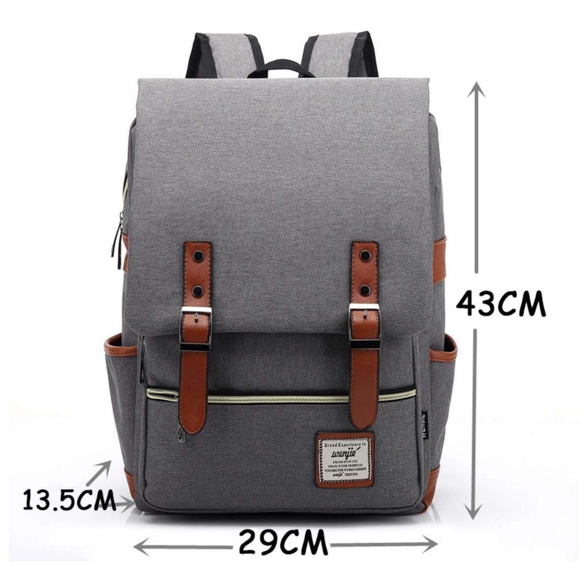 Mochila Unisex Laptop 17' Detalles En Ecocuero - Imagen 7