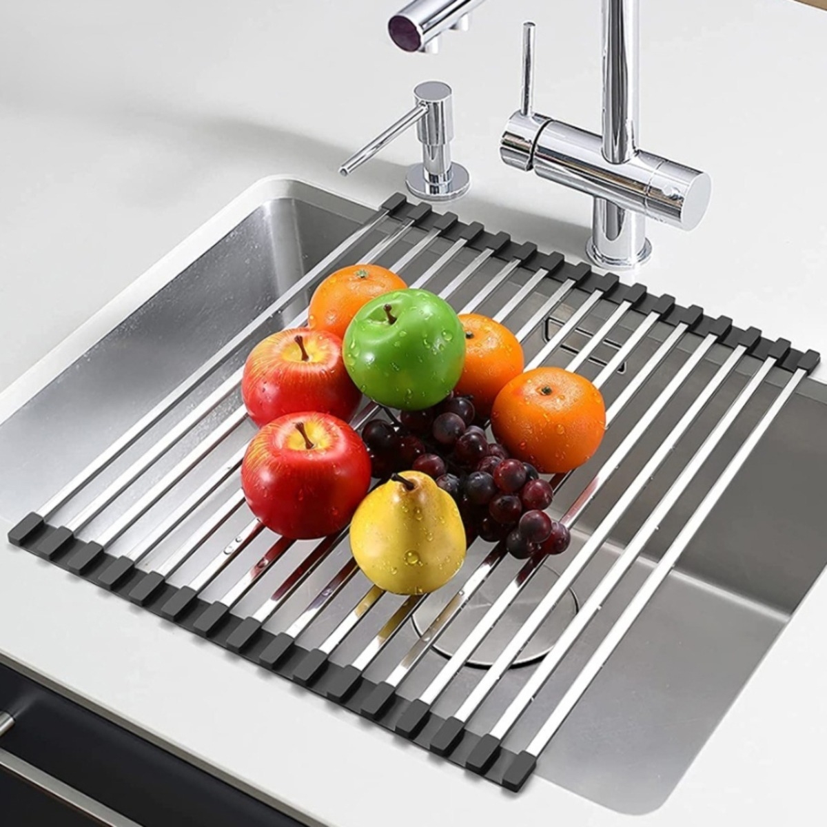 Escurridor Platos Vajilla Frutas Verduras Plegable 37 X 28 - Imagen 1