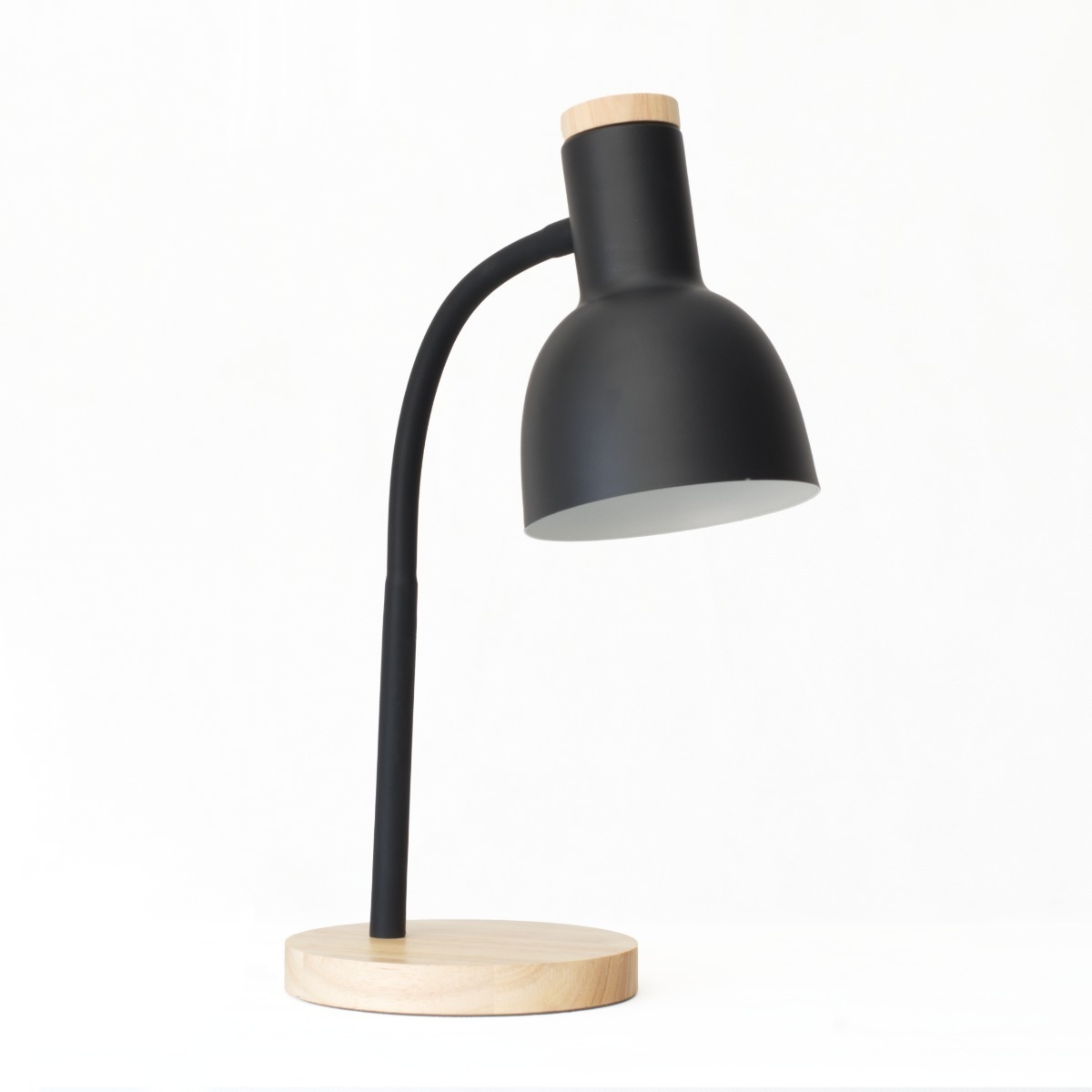 Lampara De Escritorio Nordica En Metal Y Madera - Flexible - Imagen 13