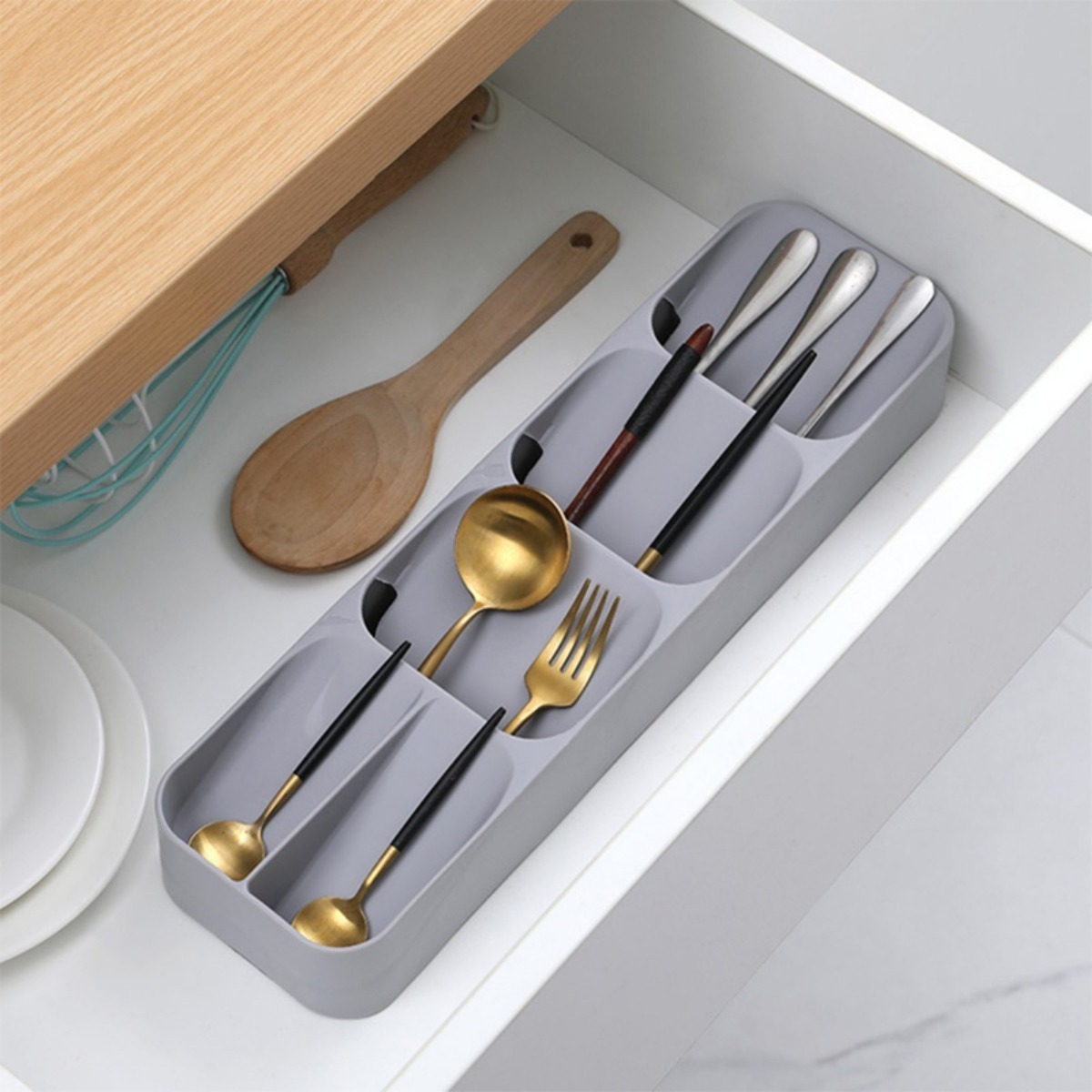 Organizador Cubiertos Cubiertero Para Cajon Cocina Excelente - Imagen 8