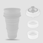 Vaso De Silicona Plegable Con Tapa De Viaje 550ml - Imagen 4