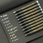 Marcadores Metalicos Punta Redonda Brush Pen Varios Colores - Imagen 3