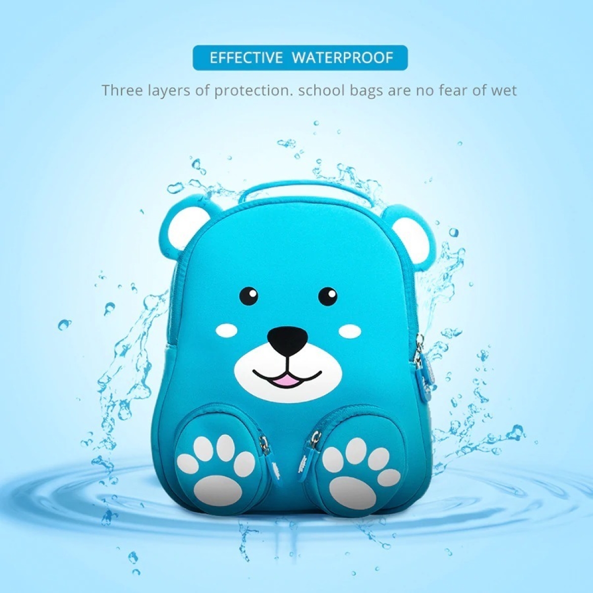 Mochila Animales 3d Para Seguridad Infantil E Impermeable - Imagen 2