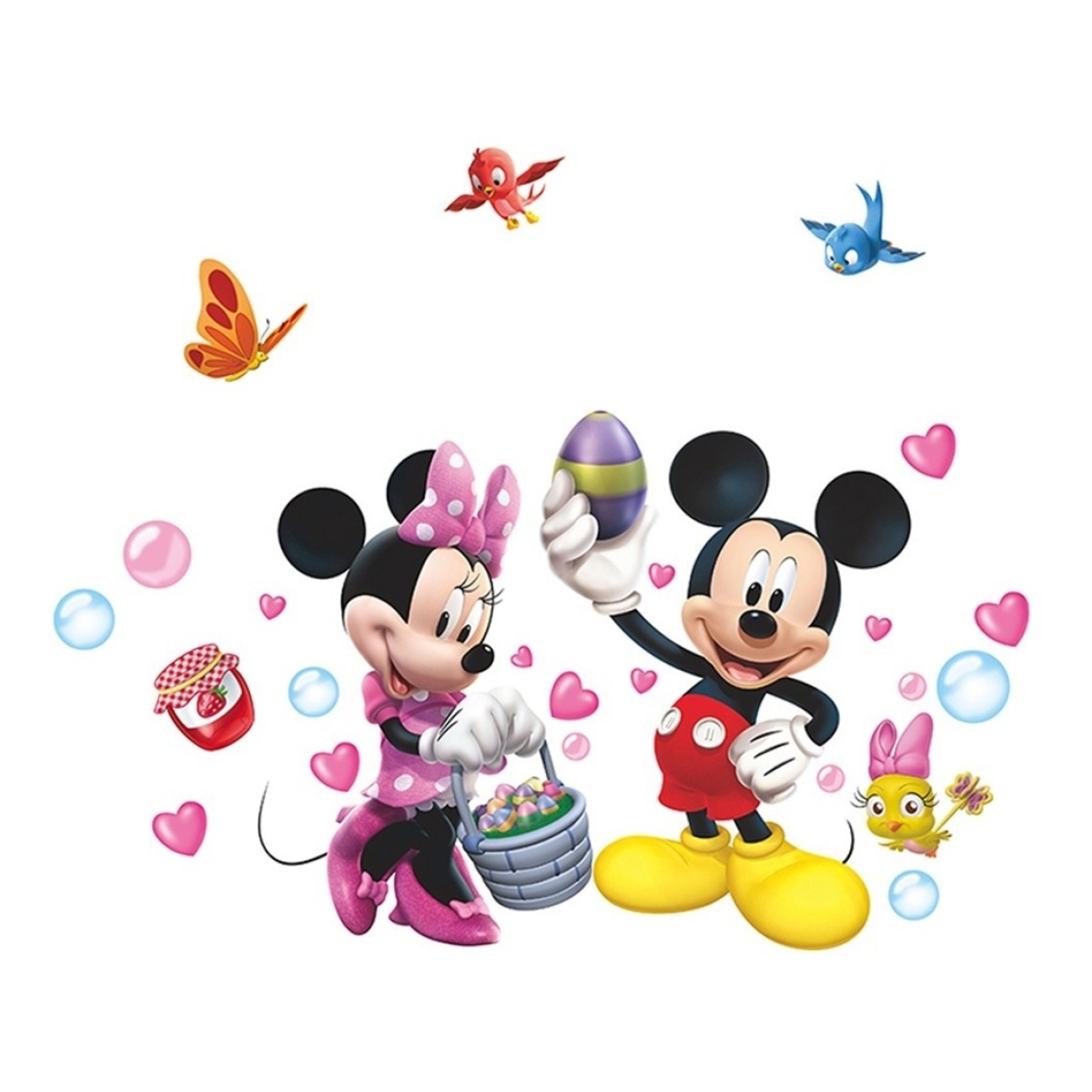 Vinilo Decorativo De Pared Mickey Y Minnie Adhesivo Sticker - Imagen 1