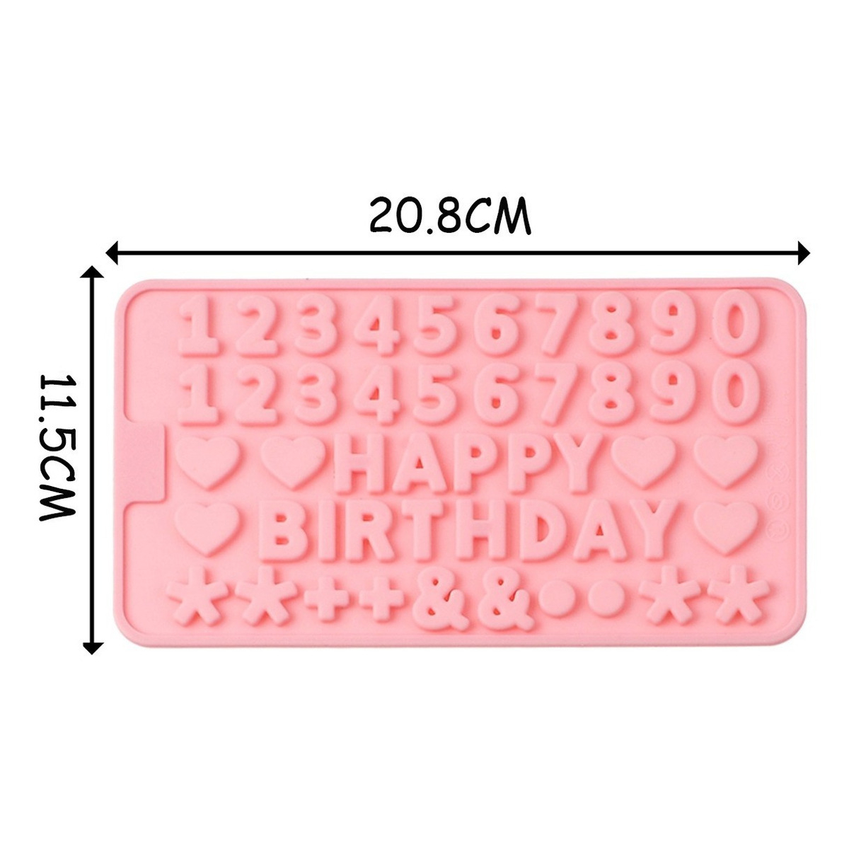 Molde De Silicona Numeros + Happy Birthday Decoracion Tortas - Imagen 7