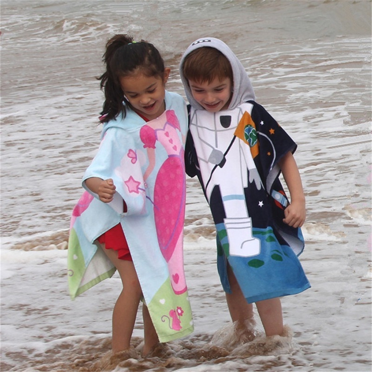 Toalla Playera Con Capucha Superabsorbente Varios Diseños - Imagen 12