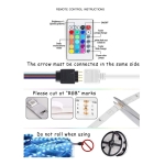 Cinta Rgb Tira Led Usb 5050 Colores 2 Metros C/ Control Tv - Imagen 4