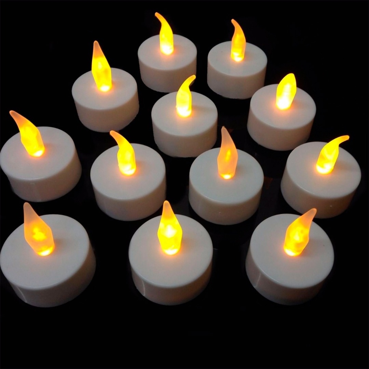 Mini Vela Luz Set De 12 C/pila Souvenir Fiestas Eventos Deco - Imagen 5