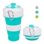 Vaso De Silicona Plegable Con Tapa De Viaje 550ml - Imagen 7