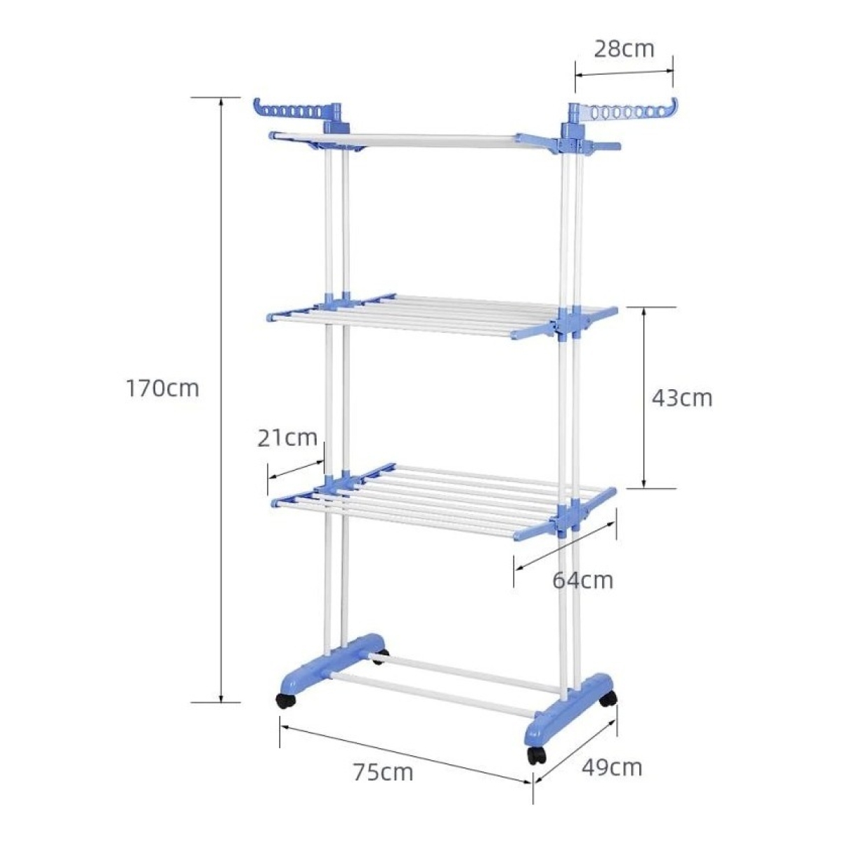 Estante De Secado Plegable Colgador De Ropa Almacenamiento - Imagen 2