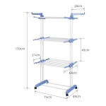 Estante De Secado Plegable Colgador De Ropa Almacenamiento - Imagen 2