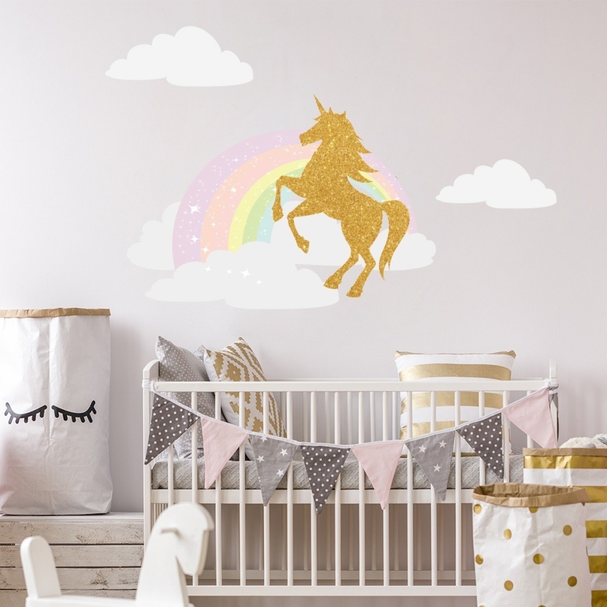 Vinilo Decorativo De Pared Arco Unicornio Adhesivo Sticker - Imagen 1