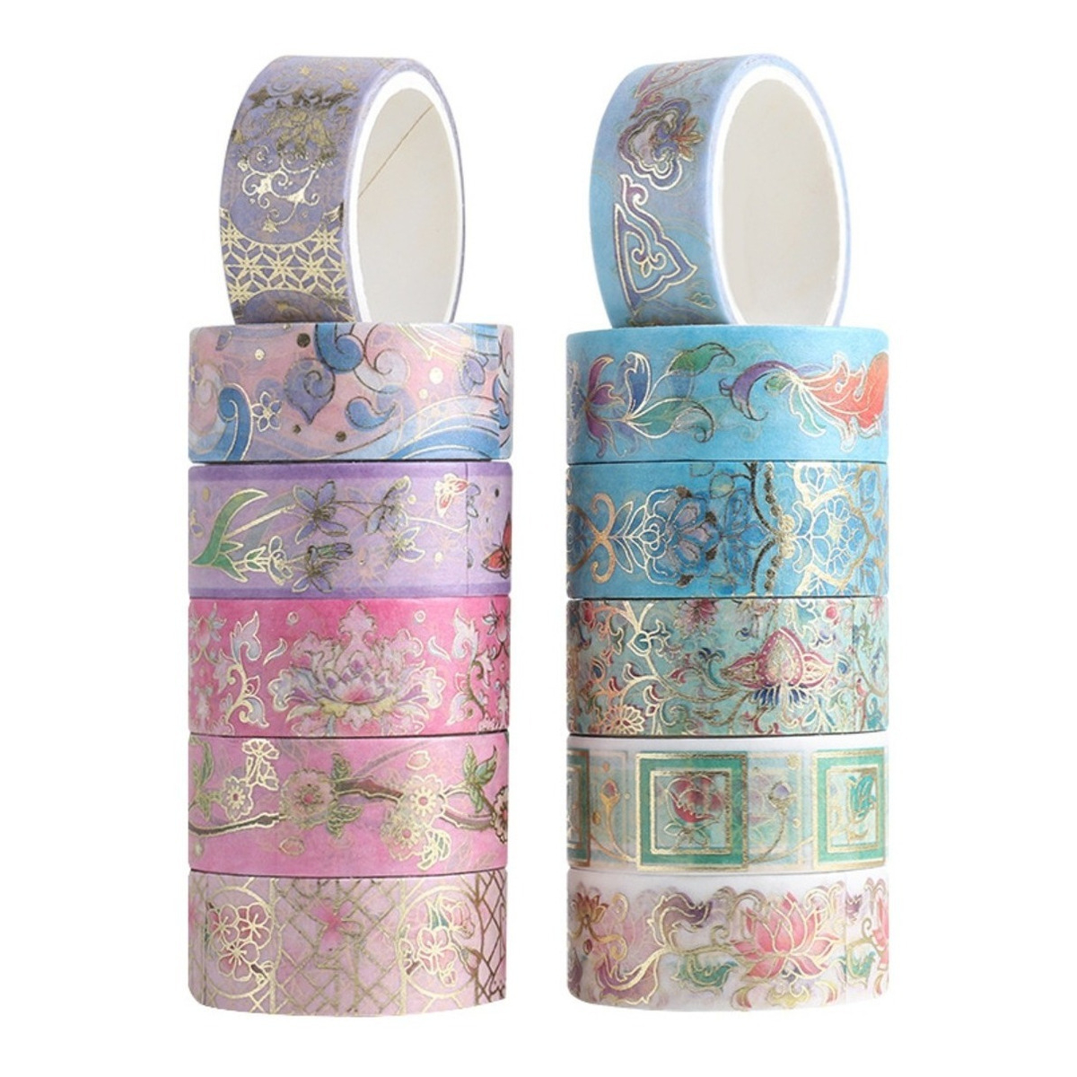 Set X12 Cinta Adhesiva Decorativa De Papel Washi Tape Deco - Imagen 10