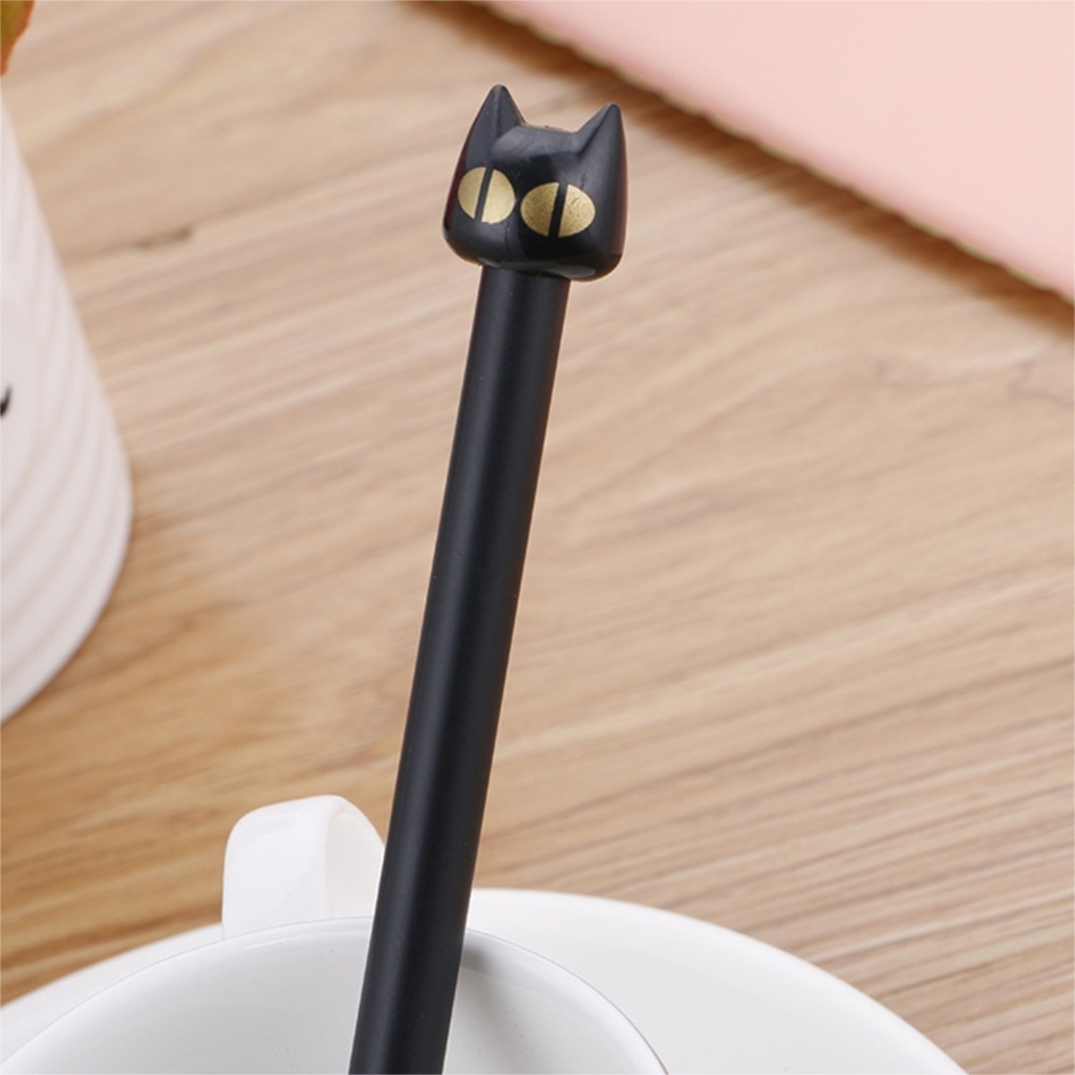 Lapicera Boligrafo Divertida Escolar Liceal Gato Negro - Imagen 9