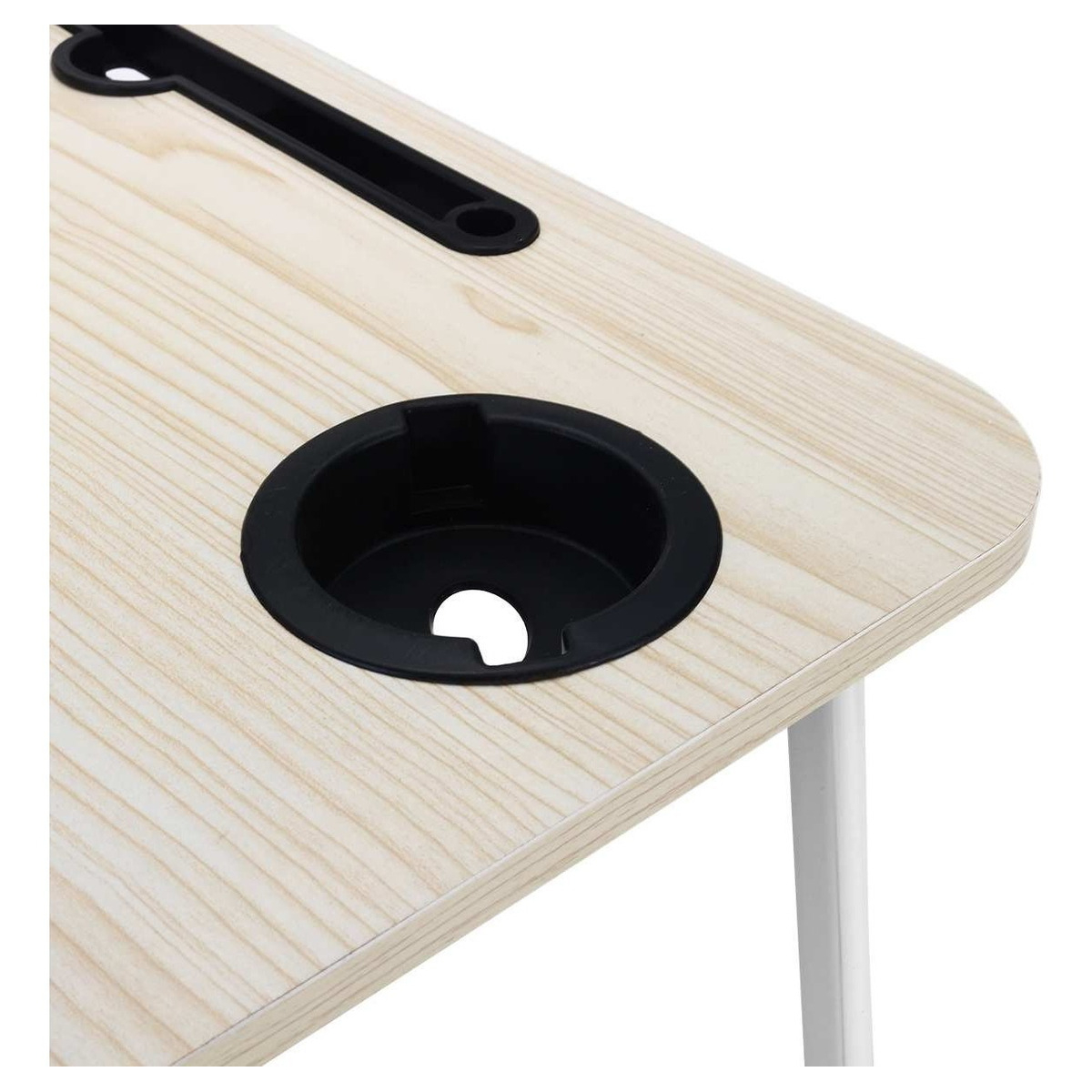 Mesa Plegable Para Laptop Tablet Con Portavaso Y Cajón - Imagen 3
