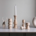 Soporte Candelabro Madera Decorativos Portavela Escandinavo - Imagen 4