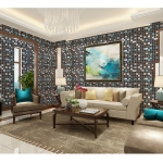 Papel Adhesivo Empapelar Paredes Azulejos Cuadriculado Negro - Imagen 5