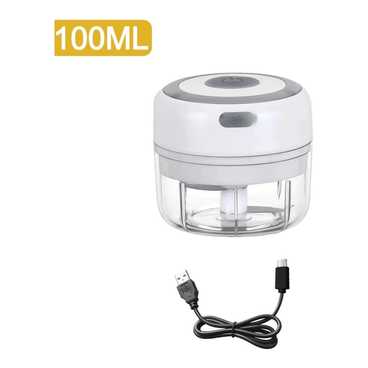 Cortador Triturador Eléctrico Ajo Verduras Recargable 100 Ml - Imagen 1
