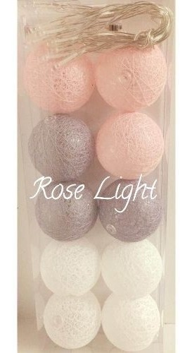 D_673986-MLU32028338394_082019-F.jpg Guirnalda Esferas Decorativas Con Luz Led Rosado Blancoygris - Imagen 1