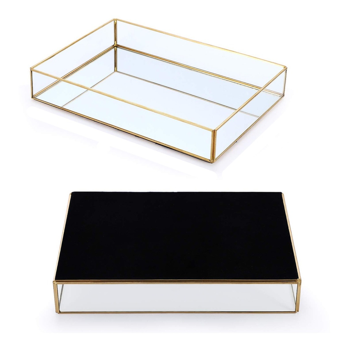 Set X2 Bandejas De Metal Para Organizar Maquillaje Joyas - Imagen 5