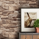 Papel Adhesivo Beige Empapelar Paredes Simil Ladrillo 122 Cm - Imagen 5