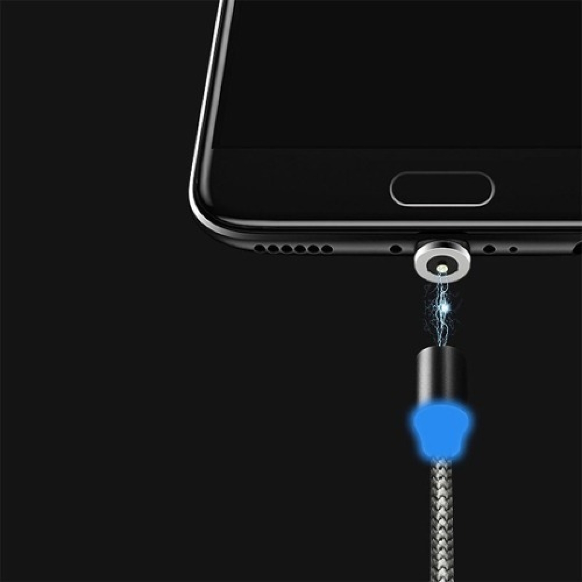 Cable Magnetico Iman Cargador Tipo Micro Usb Mallado 2 A - Imagen 6