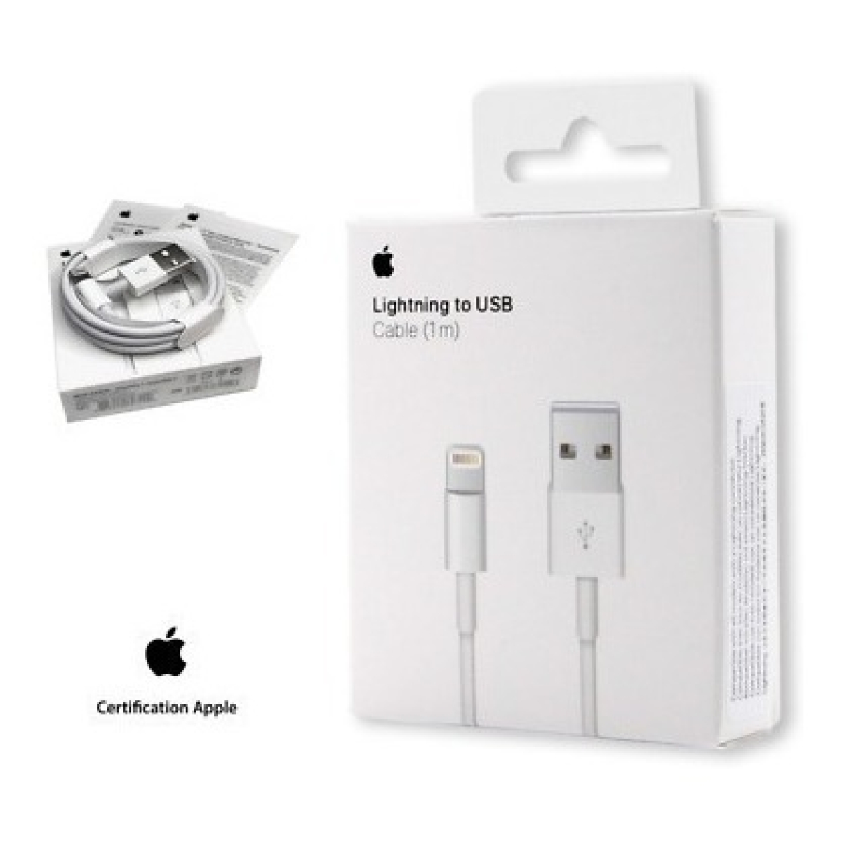 Cargador Cable iPhone 5 6 7 8 Se iPad Usb Original Garantía - Imagen 2