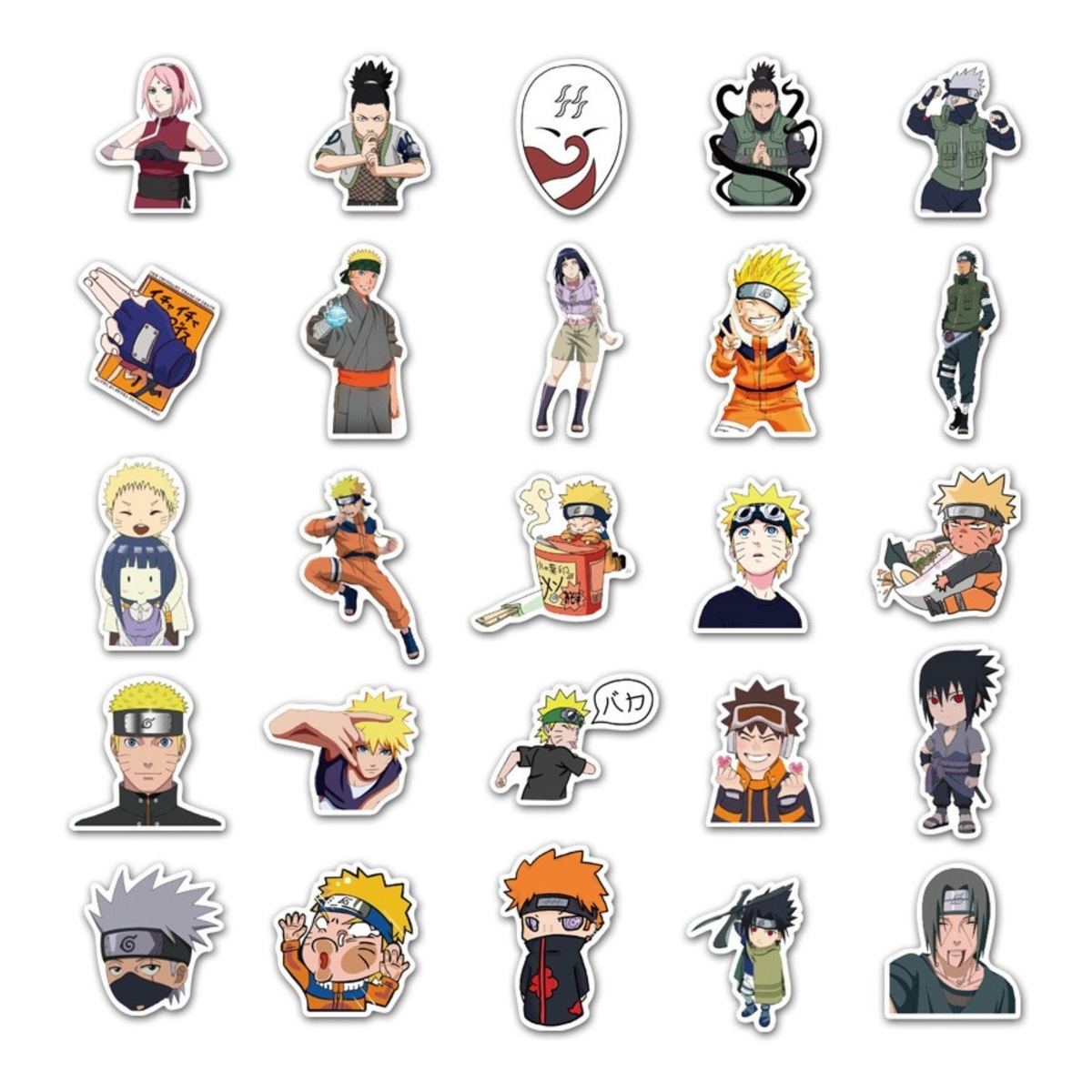 Set De 50 Pegotines Stickers De Naruto Anime Manga Vinilico - Imagen 9