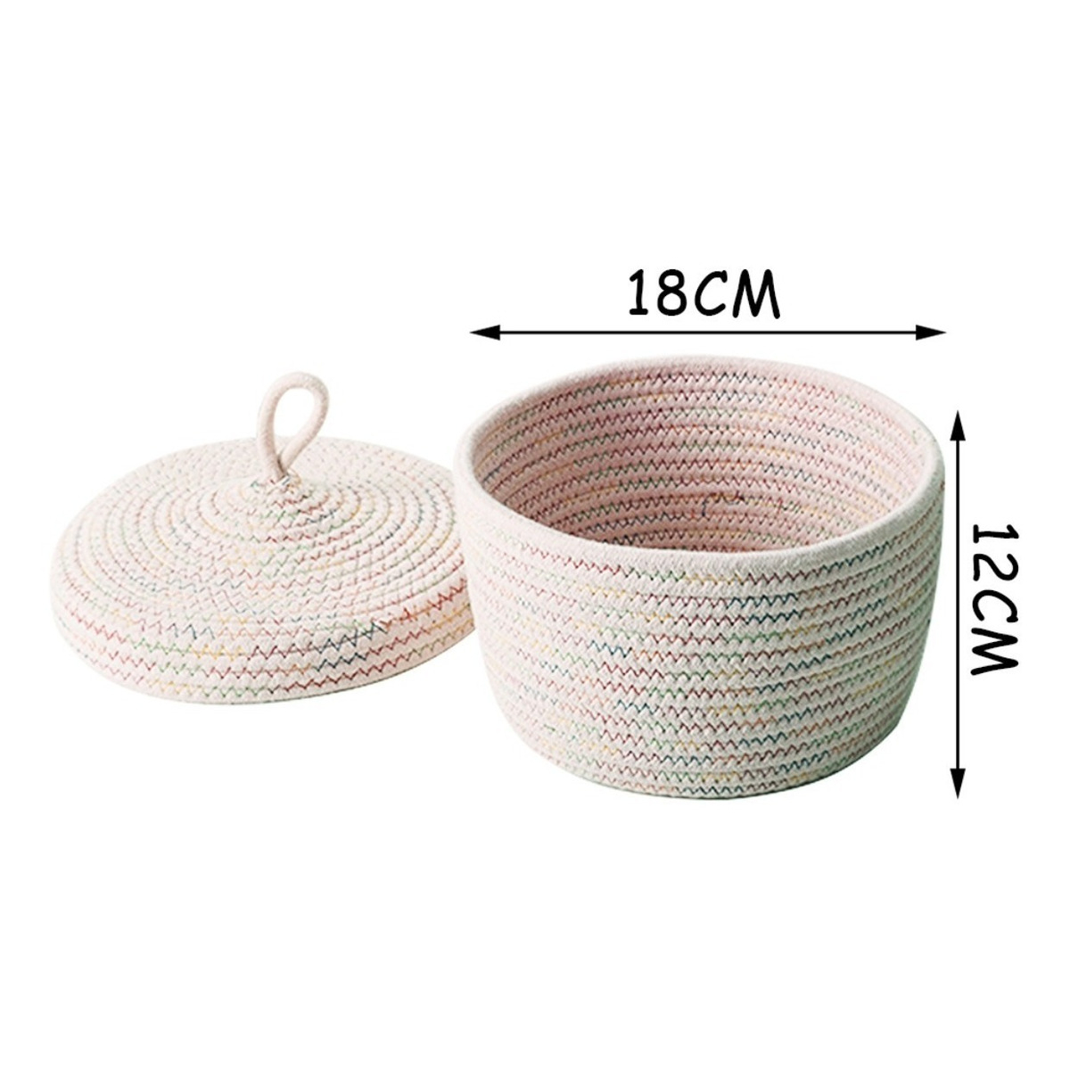 Set X3 Cestos Decorativos Para Organizar Con Tapa Iluminaras - Imagen 11