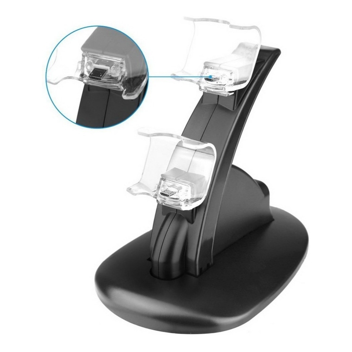 Base Dock Doble Cargador Stand Control Joystick Play 4 Ps4 - Imagen 2