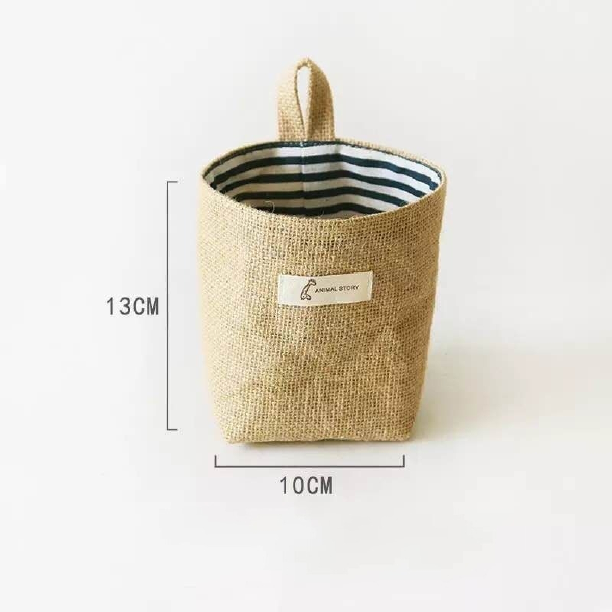 Bolsa Cesto De Tela Lino Para Almacenar Objetos Colgante - Imagen 2