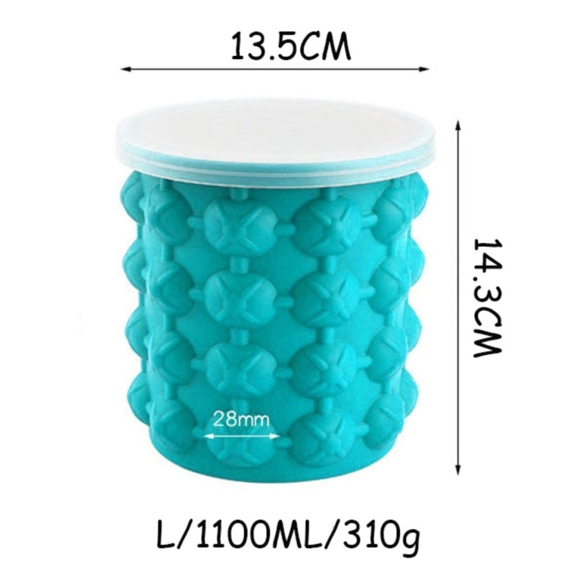 Hielera Circular Silicona Congela Rápido Enfria Latas 1000ml - Imagen 7