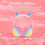 Auriculares Pop It Con Orejas Y Luces Divertidos Bluetooth - Imagen 5