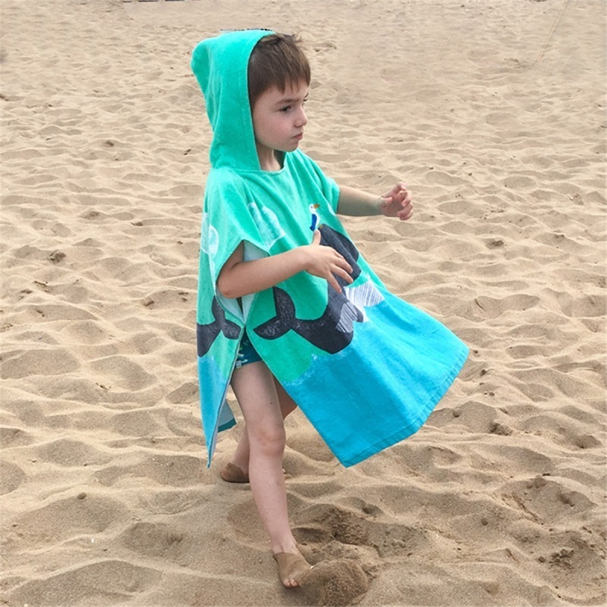 Toalla Playera Con Capucha Superabsorbente Varios Diseños - Imagen 8