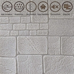 Revestimiento Panel Adhesivo Piedra Gris 70x70x0.8 Cm - Imagen 4