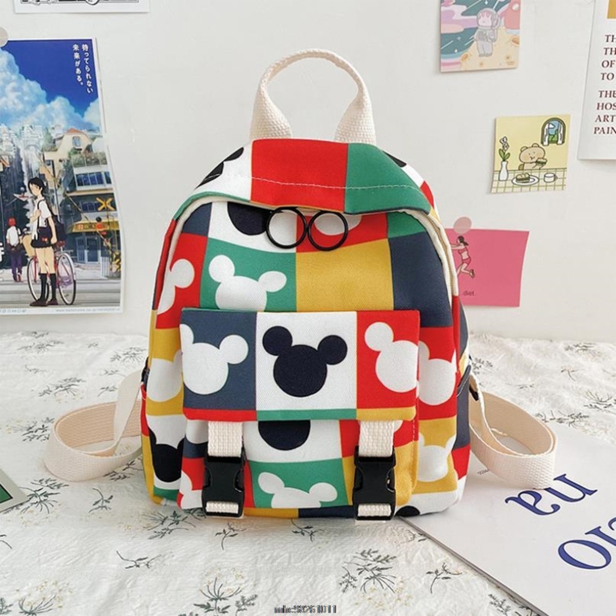 Mochila Infantil Escolar A Cuadros Disney Mickey O Minnie - Imagen 13