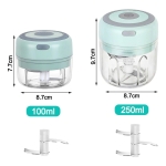 Cortador Triturador Eléctrico Ajo Verduras Recargable 100 Ml - Imagen 16