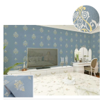 Papel Adhesivo Empapelar Paredes Arabescos Moderno Azul - Imagen 2