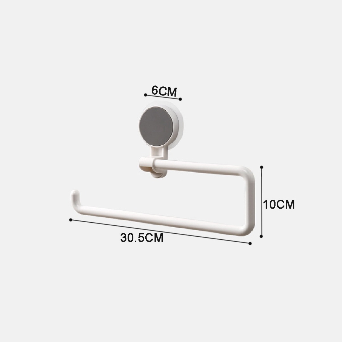 Porta Rollo Soporte Para Repasador Cocina Baño C/ventosa - Imagen 6