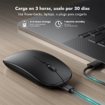 Mouse Ultra Slim Inalámbrico Recargable Con Nano Receptor - Imagen 24