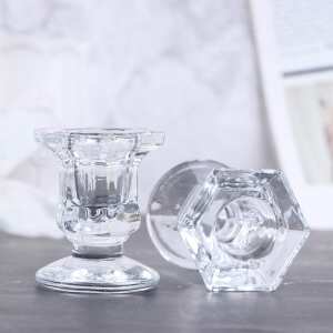 Pack X 2 Portavelas De Vidrio Soporte Candelabro Decoracion, foto 7
