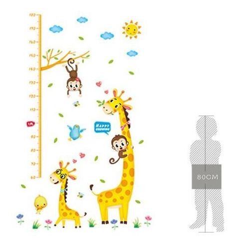 D_692098-MLU40243776117_122019-F.jpg Vinilo Decorativo Medidor Altura Jirafa, Mono Wall Sticker - Imagen 1